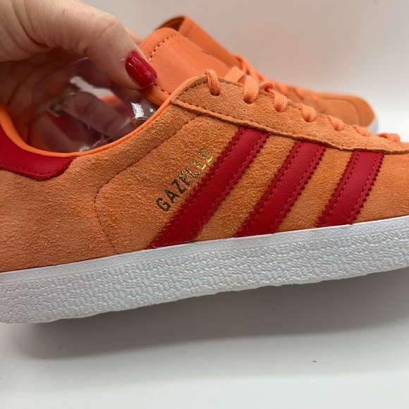 RARE NWT Adidas Gazelle ‘Orange Red' EF6503 The Originals W 7.5 M 6 - Picture 7 of 16